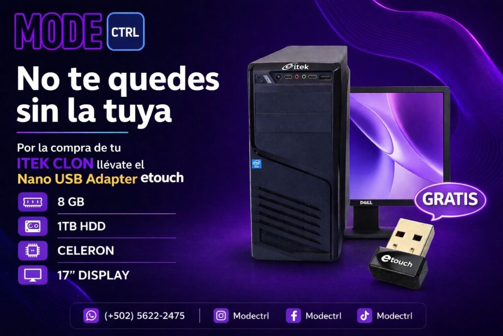 Computadora ITEK CLON + Adaptador USB GRATIS
